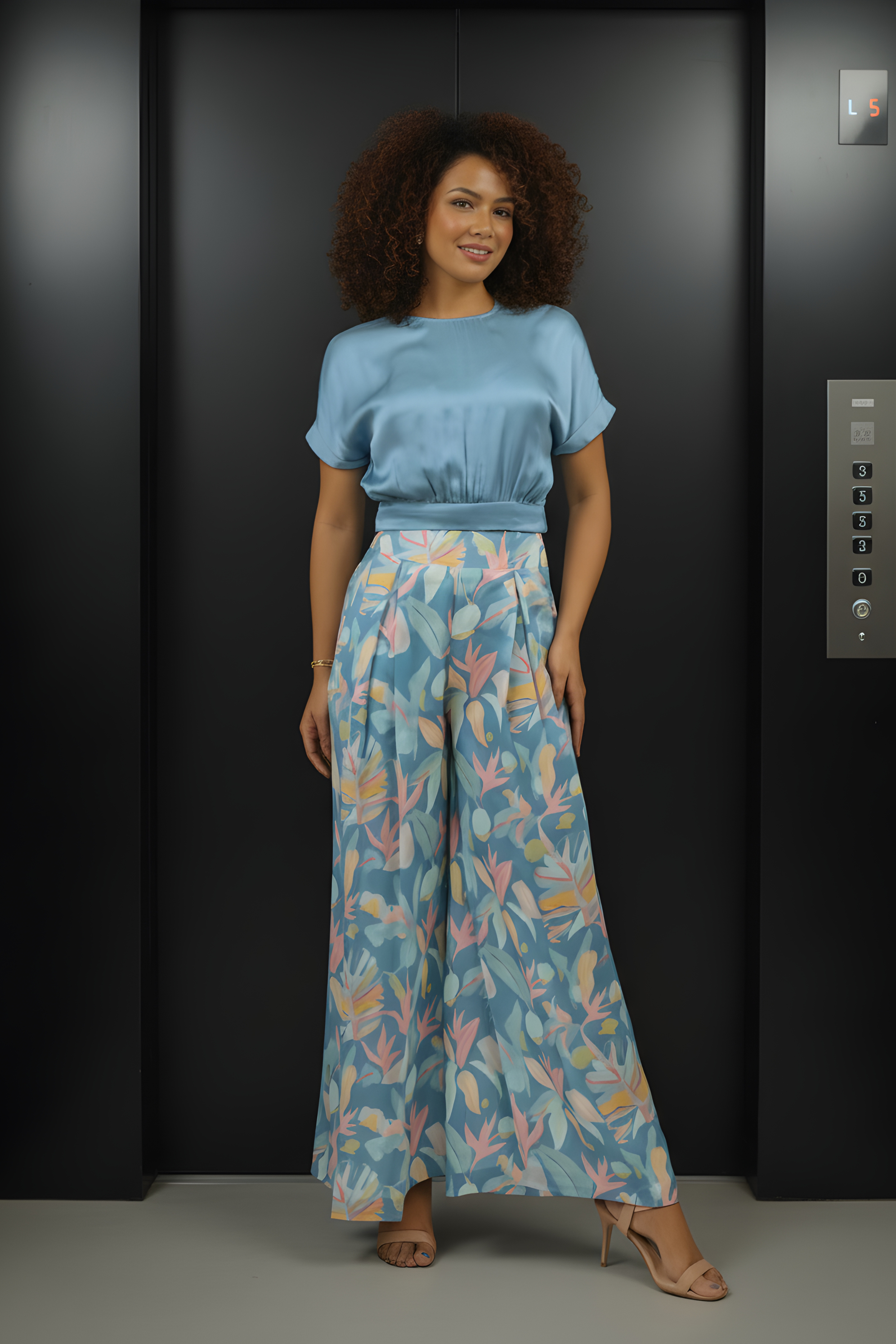 Turquoise Satin Crop Top – Chic & Stylish Women’s Wear